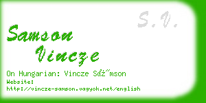 samson vincze business card
